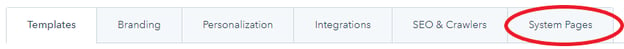 How to get to System Pages in HubSpot