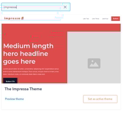 Choosing Impressa Theme