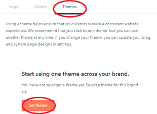 Brand Theme Settings