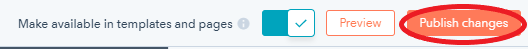 Publish changes in HubSpot