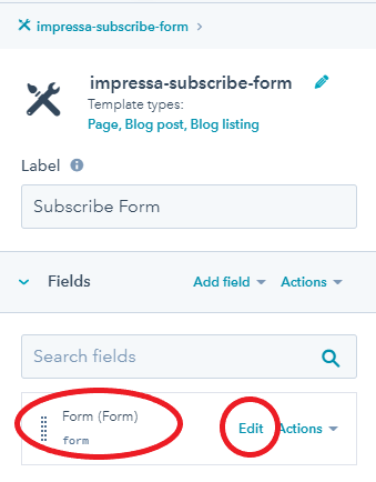 Editing module fields in HubSpot